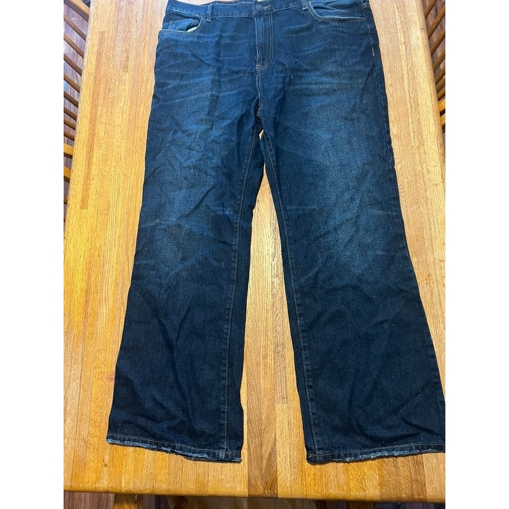 NWT‎ Aeropostale Men 40x32 Dark Wash Denim Blue Driggs Slim Bootcut Cotton Jeans